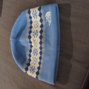 Blue North Face winter hat